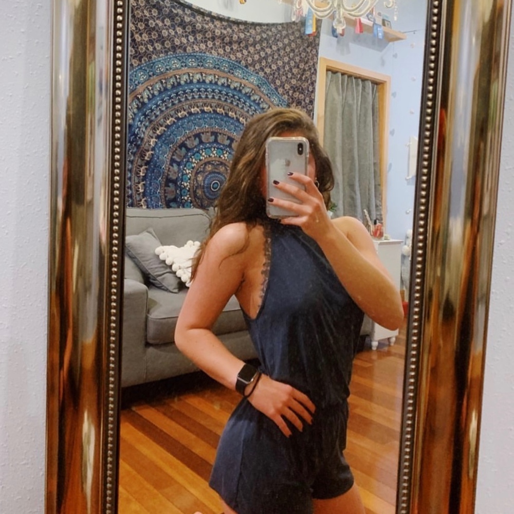 Gray Halter Romper